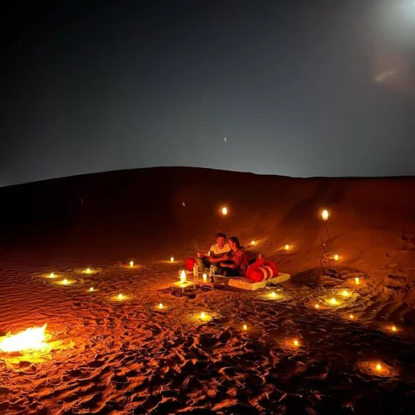 Candlelight Dinner On Dunes